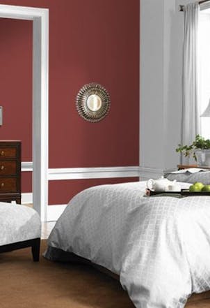 rusty wool bedroom wall