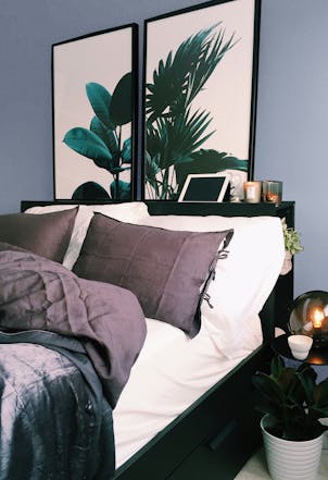 Timeless Lilac bedroom wall 