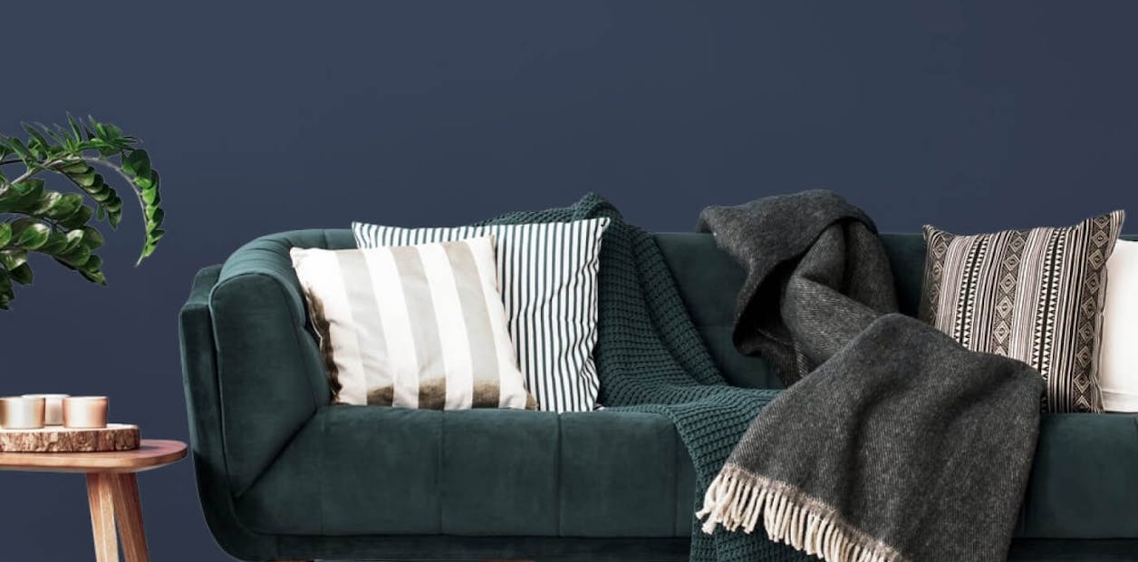 Painting with dark purple for interiors offers a dramatic end product.