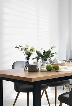 white dining room