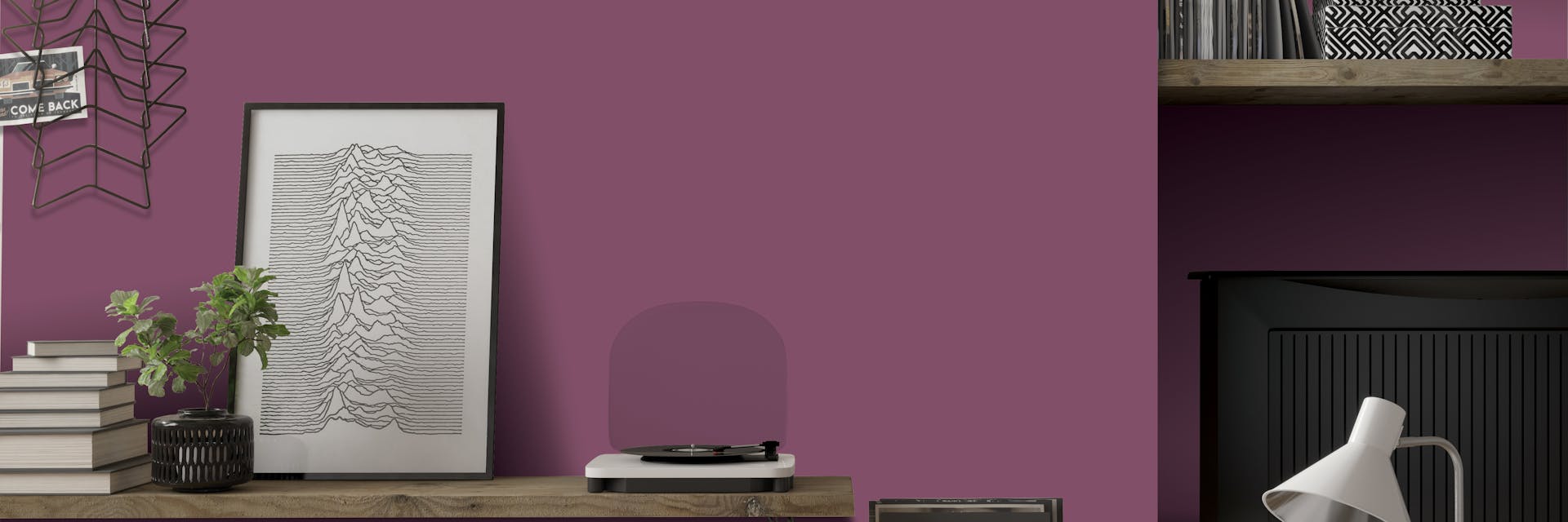 purple living room wall 