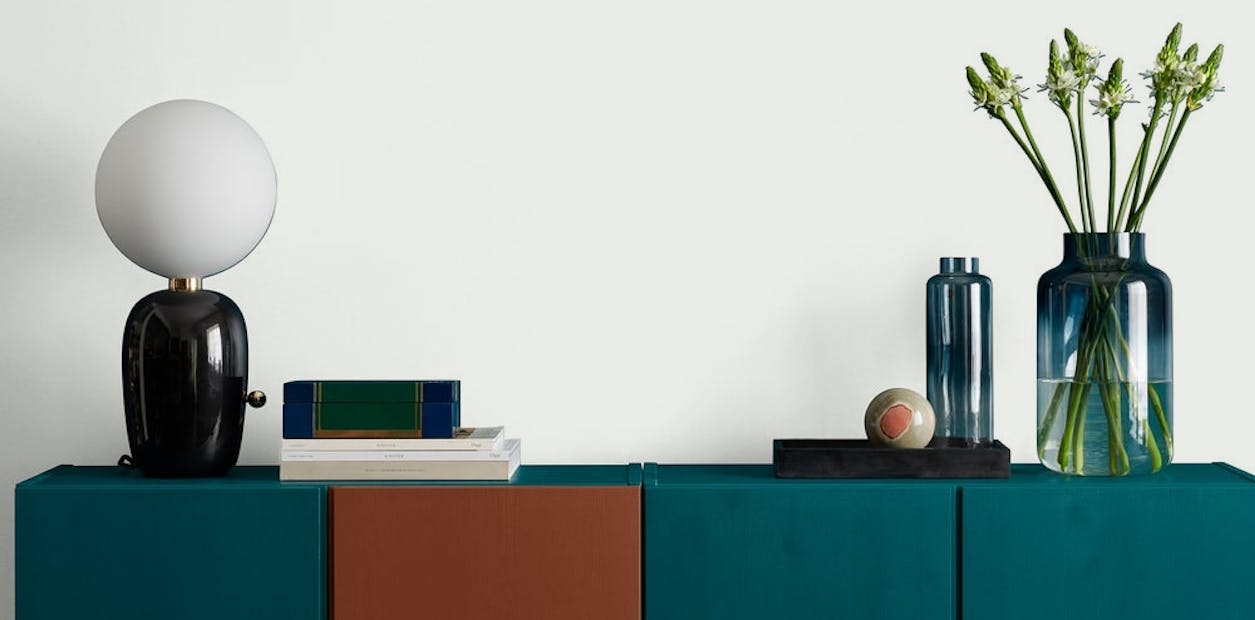 Paint your walls with white emulsion to let other tones stand out.