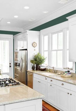kitchen painted with our midnight clover paint