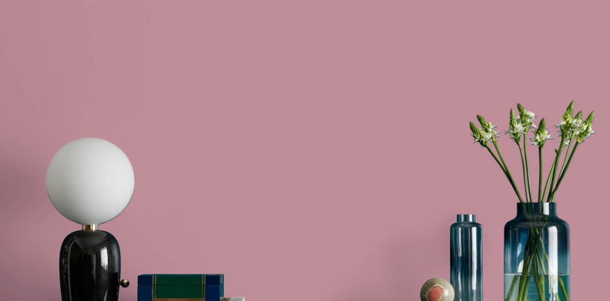 Our rose pink and rose gold paints prove a perfect balance in any room.
