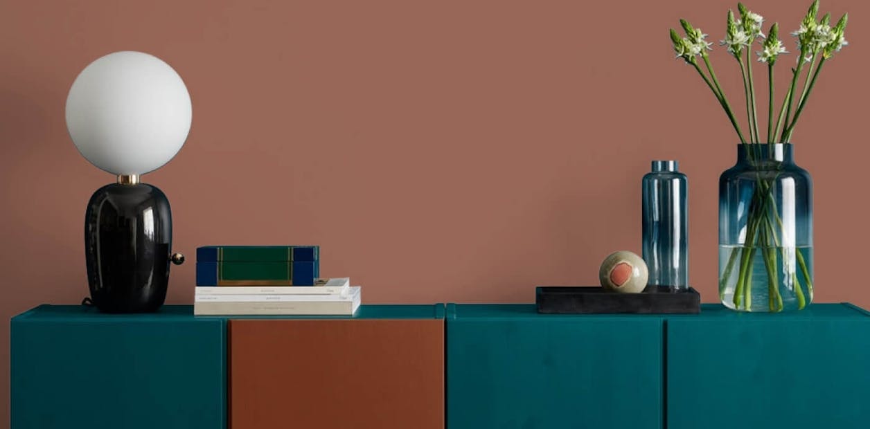 Dark orange wall 