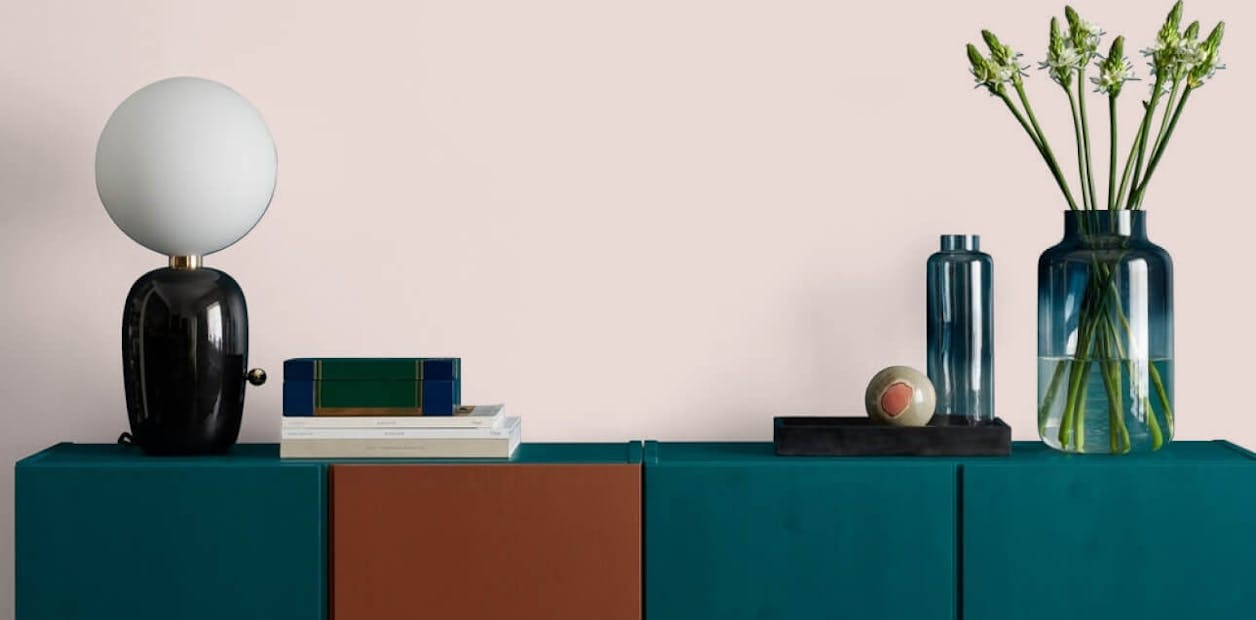Light red paint - from soft coral to warm pinks - can serve as an inspiration.