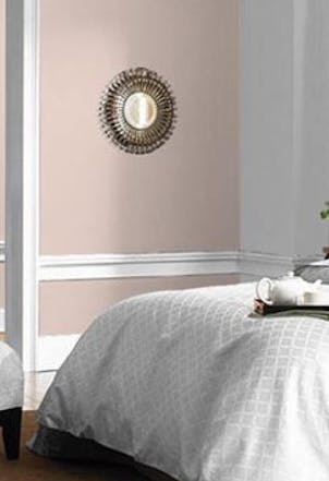 bedroom painted with Ginger Shortbread