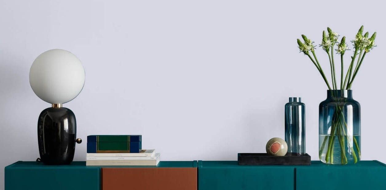 Light purple paint and lilac shades offer stylish, modern inspiration.