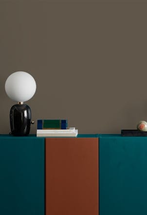 wall painted with introspective brown paint