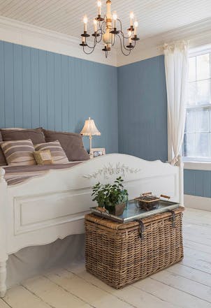 Bedroom painted with a Coast of Maine